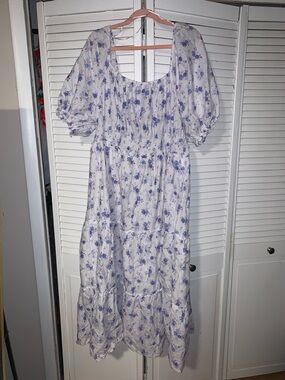 LoveShackFancy x Target Plus Size Women’s Floral Print Puff Sleeve Maxi Dress